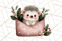 Winter Animals in Envelopes Clipart PNG, Mini Winter World Product Image 4
