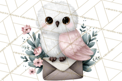Winter Animals in Envelopes Clipart PNG, Mini Winter World Product Image 4