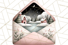 Winter Animals in Envelopes Clipart PNG, Mini Winter World Product Image 4