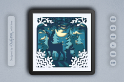 Winter Animals Forest Layered Papercut Product Image 1
