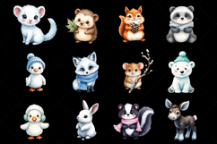 Winter Animal Clipart, Watercolor Winter Animals, Arctic Animals PNG, Cute Winter Animals, Baby Penguin Clipart, Polar Bear Cub Art, Winter Fox Illustration, Snow Owl Watercolor, Baby Reindeer PNG, Arctic Hare Clipart, Seal Pup Watercolor, Winter Raccoon 