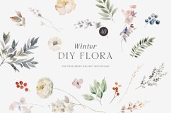 Christmas DIY Florals, Festive Watercolor Holiday Elements Product Image 1