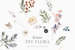Christmas DIY Florals, Festive Watercolor Holiday Elements Product Image 3