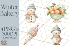 Gingerbread Winter Bakery Clip Art PNG Graphics Product Image 1