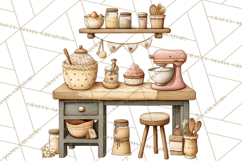 Gingerbread Winter Bakery Clip Art PNG Graphics Product Image 4