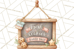 Gingerbread Winter Bakery Clip Art PNG Graphics Product Image 5