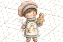 Gingerbread Winter Bakery Clip Art PNG Graphics Product Image 4