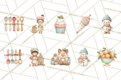 Gingerbread Winter Bakery Clip Art PNG Graphics Product Image 3