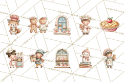 Gingerbread Winter Bakery Clip Art PNG Graphics Product Image 4
