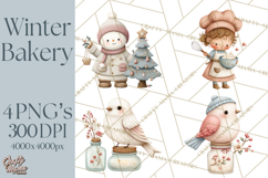 Gingerbread Winter Bakery Clip Art PNG Graphics Product Image 1