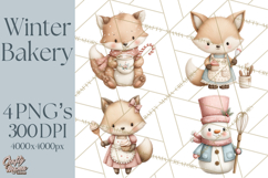 Gingerbread Winter Bakery Clip Art PNG Graphics Product Image 1