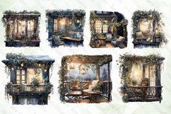 Winter Balcony At Night Sublimation Bundle Product Image 2
