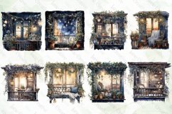 Winter Balcony At Night Sublimation Bundle Product Image 3