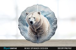 Winter Bear Wind Spinner Sublimation PNG Design Product Image 1