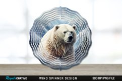 Winter Bear Wind Spinner Sublimation PNG Design Product Image 1