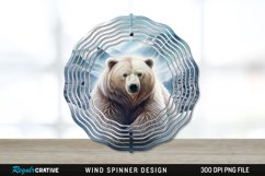 Winter Bear Wind Spinner Sublimation PNG Design Product Image 1