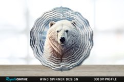 Winter Bear Wind Spinner Sublimation PNG Design Product Image 1