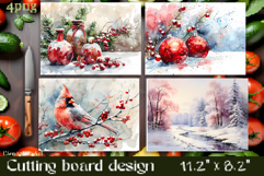 Vintage winter forest bird Cutting Board PNG Design Product Image 1