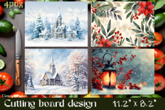 Vintage winter forest Cutting Board PNG Design Product Image 1