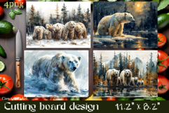 Vintage winter forest animal Cutting Board PNG Design Product Image 1