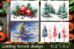 Vintage winter forest Cutting Board PNG Design Product Image 1