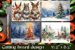 Vintage winter forest Cutting Board PNG Design Product Image 1