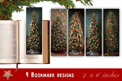Christmas Tree Bookmarks Design| Christmas bookmarks Product Image 1