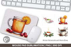 Winter Botanicals Brews Mouse Pad Product Image 1