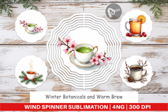 Winter Botanicals Brews Wind Spinner Product Image 1