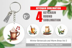 Winter Botanicals Brews Keychain Product Image 1