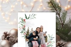 christmas mistletoe gold frame png