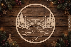 Winter Bridge Ornament SVG Product Image 1