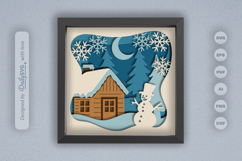 Christmas Winter House Layered Papercut Product Image 2