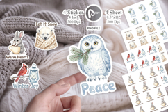 Winter Cabin Woodland Friends Sticker Product Image 1