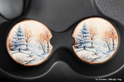 Winter Car Coaster Sublimation  Christmas Coasters Png