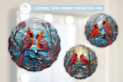 Winter Cardinal Birdds Wind Spinner Sublimation Product Image 1