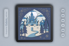 Winter Castle Layered Papercut Product Image 1