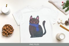 Cat Wearing Shawl Watercolor Sublimation Product Image 1