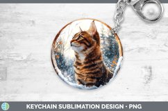 GorgeousWinter Cats Keychain design.