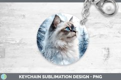 GorgeousWinter Cats Keychain design.