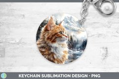 GorgeousWinter Cats Keychain design.
