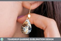 GorgeousWinter Cats Teardrop Earrings design.