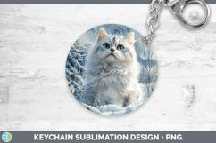 GorgeousWinter Cats Keychain design.
