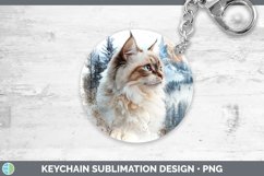 GorgeousWinter Cats Keychain design.