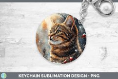 GorgeousWinter Cats Keychain design.