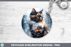 GorgeousWinter Cats Keychain design.