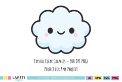 Kawaii winter graphics for sticker making and printables