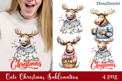 Sarcastic moose clipart. Winter clipart Sublimation Product Image 1
