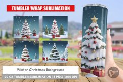 Winter Christmas Tumbler Sublimation Wrap Product Image 1