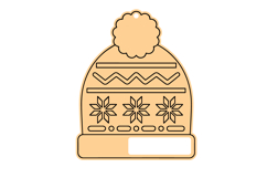 Christmas Winter Cap Laser Cut SVG, Christmas Decoration Product Image 2